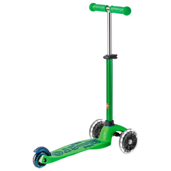 Trotinetă pentru copii cu trei roți Micro Mini Deluxe LED (MMD174) Green Blue 2 ani, 50 kg, Din PU photo 3