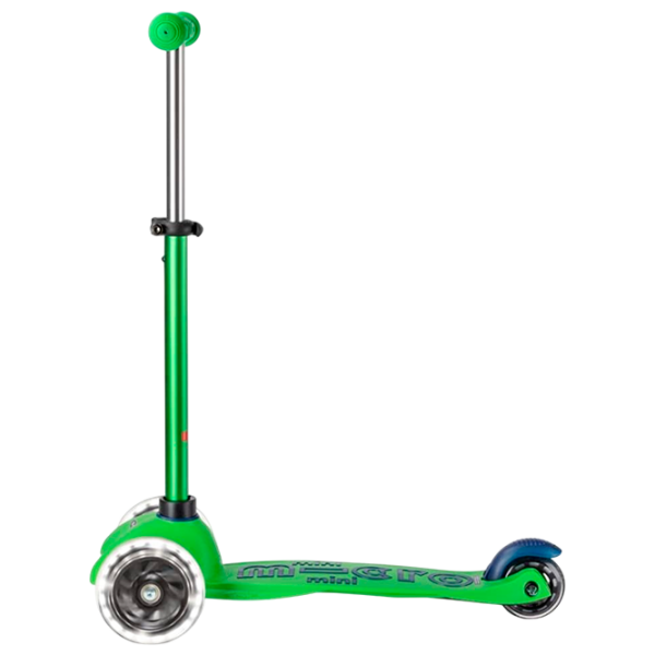 Trotinetă pentru copii cu trei roți Micro Mini Deluxe LED (MMD174) Green Blue 2 ani, 50 kg, Din PU photo 5