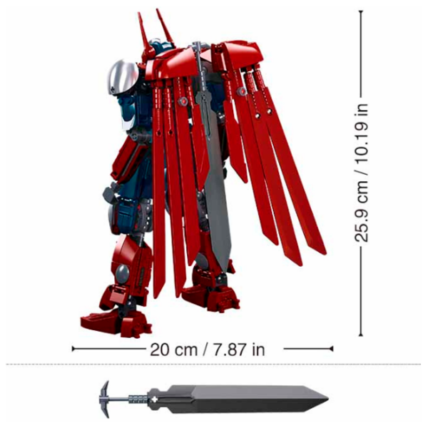Constructor Sluban Kryptonian war robot Red Numărul de piese 538, 6+ photo 6