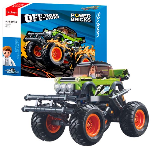 Constructor Sluban Monster Truck Green Numărul de piese 264, 6+ photo 3