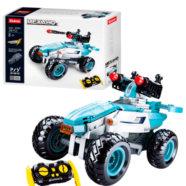 Constructor cu telecomandă Sluban Snowmobile Blue Numărul de piese 268, 8+ photo 1