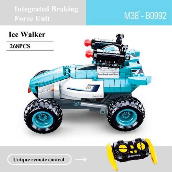 Constructor cu telecomandă Sluban Snowmobile Blue Numărul de piese 268, 8+ photo 2