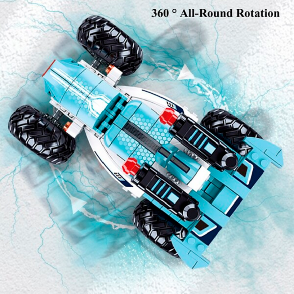 Constructor cu telecomandă Sluban Snowmobile Blue Numărul de piese 268, 8+ photo 3