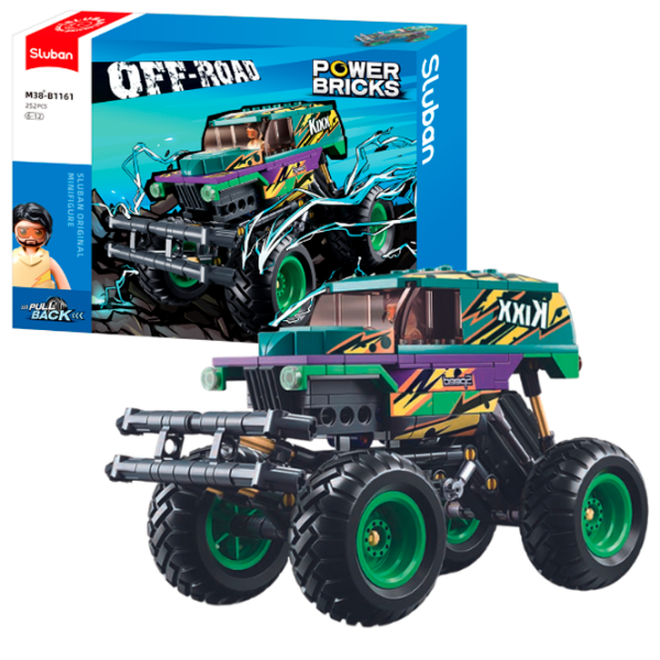 Constructor Sluban Monster Truck Green Numărul de piese 252, 6+ photo 3