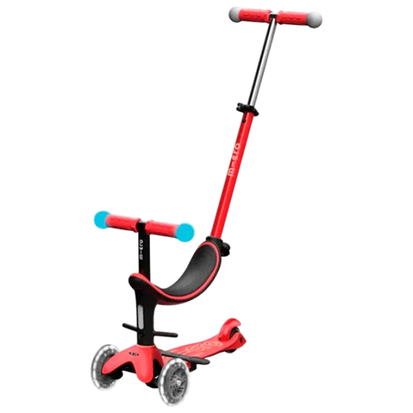 Trotinetă pentru copii cu trei roți Micro Mini2Grow Deluxe Magic LED (MMD356) Red 1 an, 50 kg, Din PU photo 1