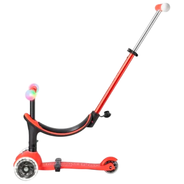 Trotinetă pentru copii cu trei roți Micro Mini2Grow Deluxe Magic LED (MMD356) Red 1 an, 50 kg, Din PU photo 2