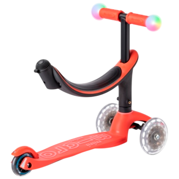 Trotinetă pentru copii cu trei roți Micro Mini2Grow Deluxe Magic LED (MMD356) Red 1 an, 50 kg, Din PU photo 7
