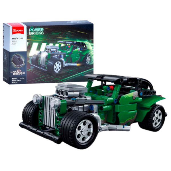 Constructor Sluban Vintage Car Green Numărul de piese 238, 6+ photo 3