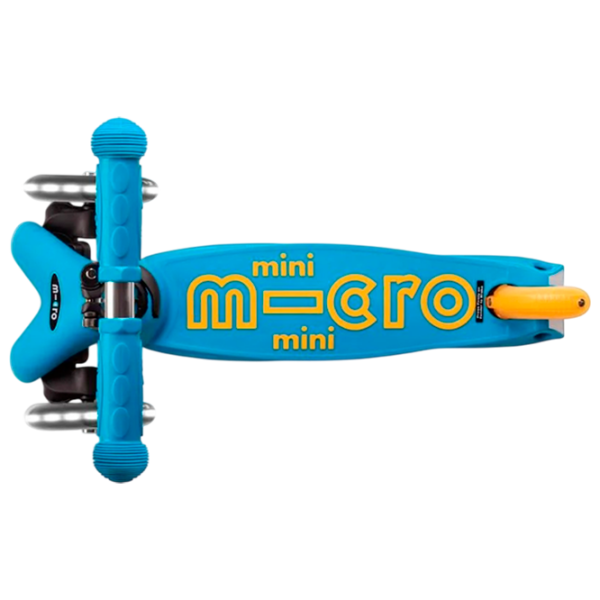 Детский трёхколёсный самокат Micro Mini Deluxe Foldable LED (MMD200) Синий 2 года, 50 кг, Полиуретановые photo 6