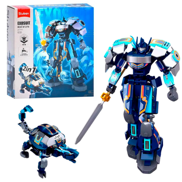 Constructor Sluban Robot Turtle Blue Numărul de piese 251, 6+ photo 3