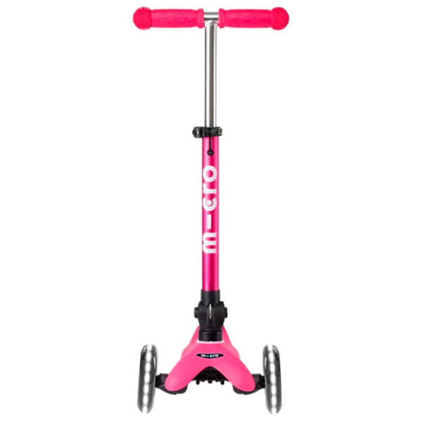 Trotinetă pentru copii cu trei roți Micro Mini Deluxe Foldable LED (MMD197) Pink 2 ani, 50 kg, Din PU photo 3