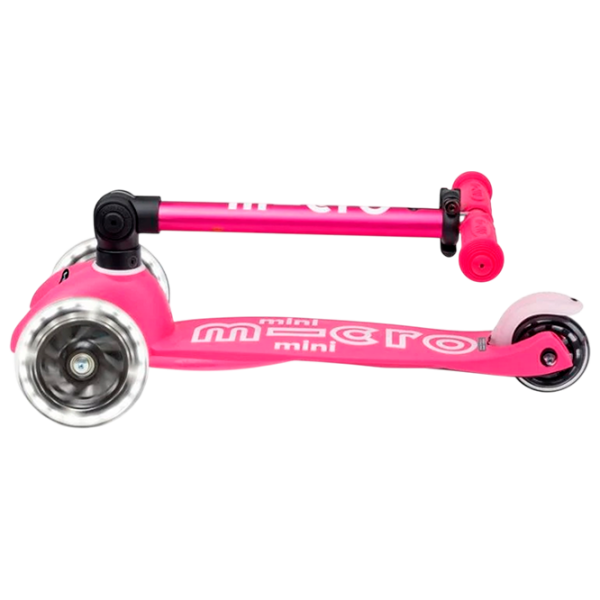 Trotinetă pentru copii cu trei roți Micro Mini Deluxe Foldable LED (MMD197) Pink 2 ani, 50 kg, Din PU photo 4