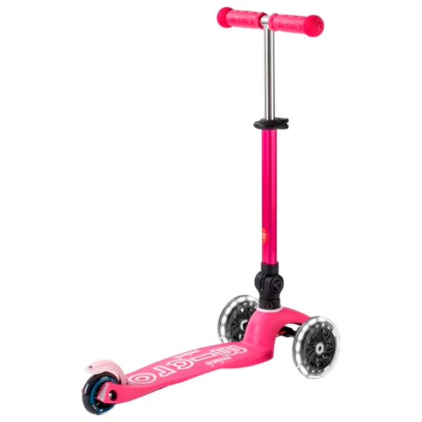 Trotinetă pentru copii cu trei roți Micro Mini Deluxe Foldable LED (MMD197) Pink 2 ani, 50 kg, Din PU photo 5