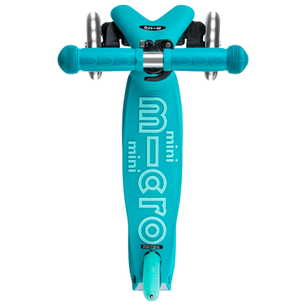 Trotinetă pentru copii cu trei roți Micro Mini Deluxe Foldable LED (MMD198) Aqua 2 ani, 50 kg, Din PU photo 2