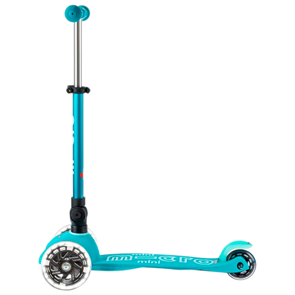 Trotinetă pentru copii cu trei roți Micro Mini Deluxe Foldable LED (MMD198) Aqua 2 ani, 50 kg, Din PU photo 5