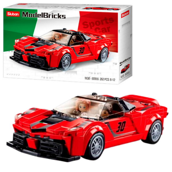 Constructor Sluban Racing Car Italy Red Numărul de piese 262, 8+ photo 2