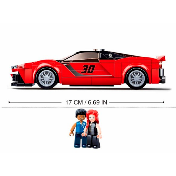 Constructor Sluban Racing Car Italy Red Numărul de piese 262, 8+ photo 4
