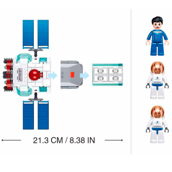 Constructor Sluban Space Station White Numărul de piese 292 , 6+ photo 6