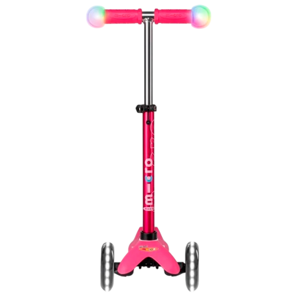 Trotinetă pentru copii cu trei roți Micro Mini Deluxe Magic LED (MMD130) Pink 2 ani, 50 kg, Din PU photo 2