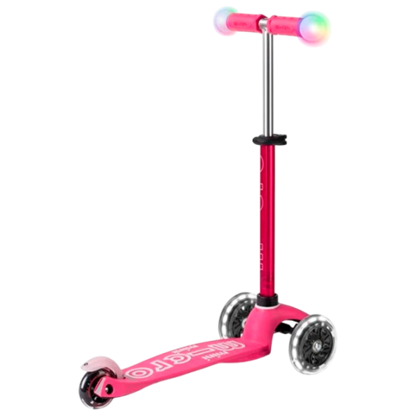 Trotinetă pentru copii cu trei roți Micro Mini Deluxe Magic LED (MMD130) Pink 2 ani, 50 kg, Din PU photo 3
