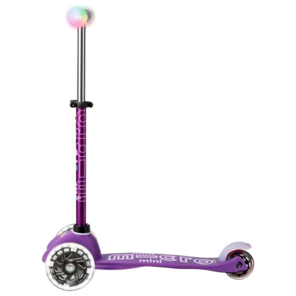 Trotinetă pentru copii cu trei roți Micro Mini Deluxe Magic LED (MMD129) Purple 2 ani, 50 kg, Din PU photo 5