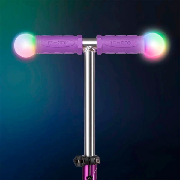 Trotinetă pentru copii cu trei roți Micro Mini Deluxe Magic LED (MMD129) Purple 2 ani, 50 kg, Din PU photo 6