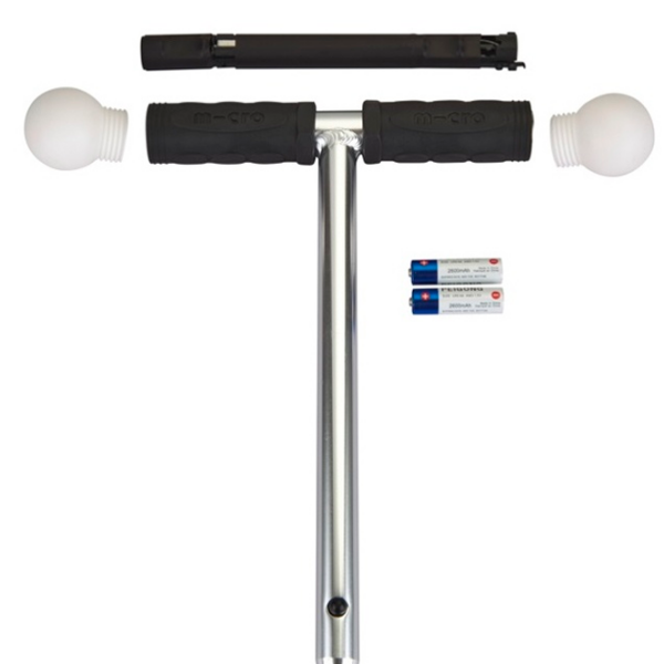 Детский трёхколёсный самокат Micro Mini Deluxe Magic LED (MMD149) Тёмно-синий 2 года, 50 кг, Полиуретановые photo 5