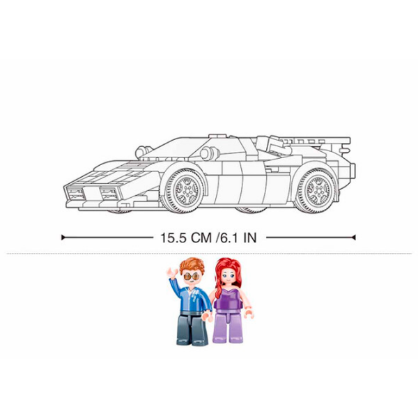 Constructor Sluban Italian sports car Black Numărul de piese 254, 8+ photo 5