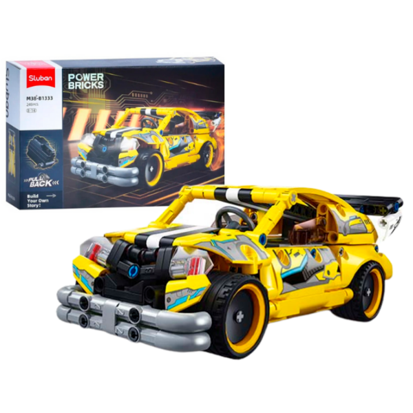 Constructor Sluban Sport Car Yellow Numărul de piese 249, 6+ photo 3