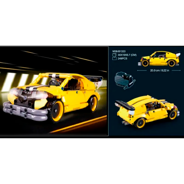 Constructor Sluban Sport Car Yellow Numărul de piese 249, 6+ photo 5