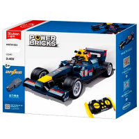 Constructor cu telecomandă Sluban Automobil F1 Blue Numărul de piese 423, 6+