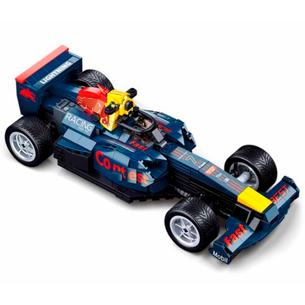 Constructor cu telecomandă Sluban Automobil F1 Blue Numărul de piese 423, 6+ photo 4