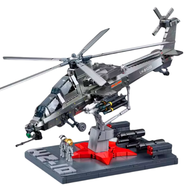 Constructor Sluban Military helicopter Gray Numărul de piese 914, 6+ photo 2