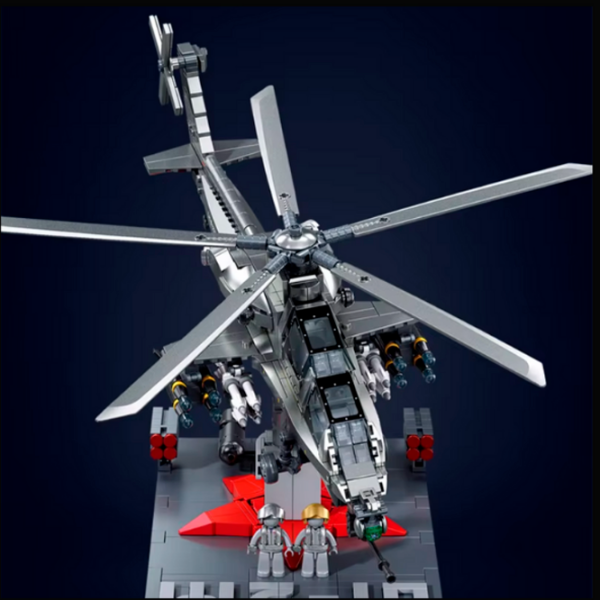Constructor Sluban Military helicopter Gray Numărul de piese 914, 6+ photo 8