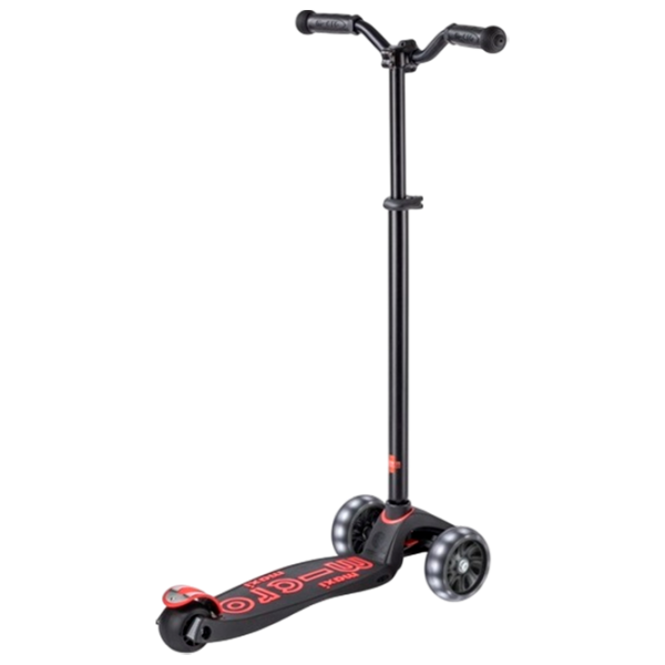Детский трёхколёсный самокат Micro Maxi Deluxe Pro LED (MMD136) Красный 5 лет, 50 кг, Полиуретановые photo 5