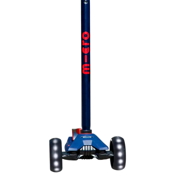 Детский трёхколёсный самокат Micro Maxi Deluxe Pro LED (MMD044) Красно-флотский 5 лет, 50 кг, Полиуретановые photo 6