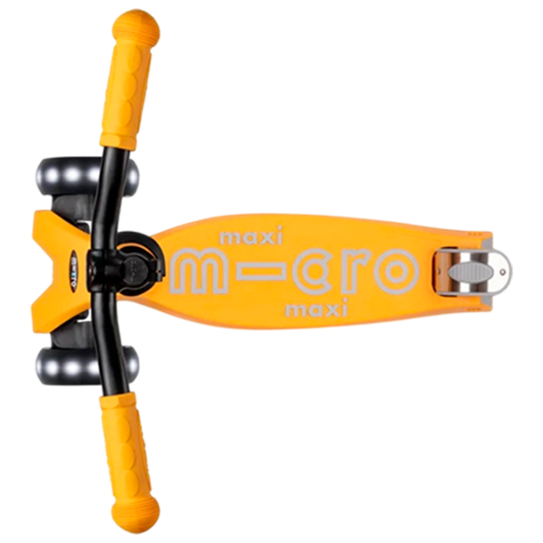 Детский трёхколёсный самокат Micro Maxi Deluxe Pro LED (MMD041) Солнечный желтый 5 лет, 50 кг, Полиуретановые photo 6