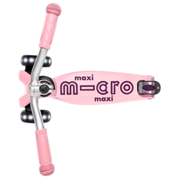 Детский трёхколёсный самокат Micro Maxi Deluxe Pro LED (MMD135) Роза 5 лет, 50 кг, Полиуретановые photo 4