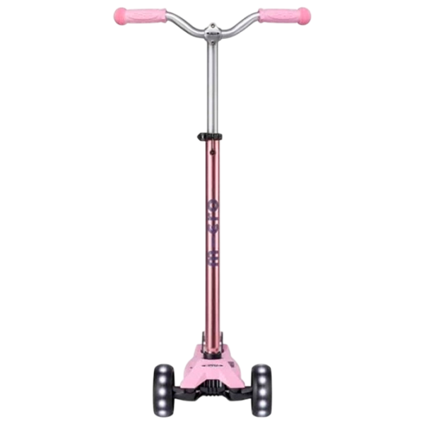 Детский трёхколёсный самокат Micro Maxi Deluxe Pro LED (MMD135) Роза 5 лет, 50 кг, Полиуретановые photo 5
