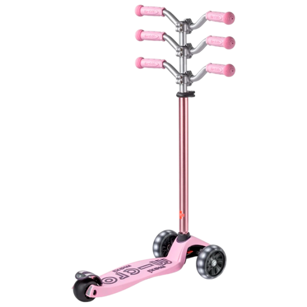 Детский трёхколёсный самокат Micro Maxi Deluxe Pro LED (MMD135) Роза 5 лет, 50 кг, Полиуретановые photo 7