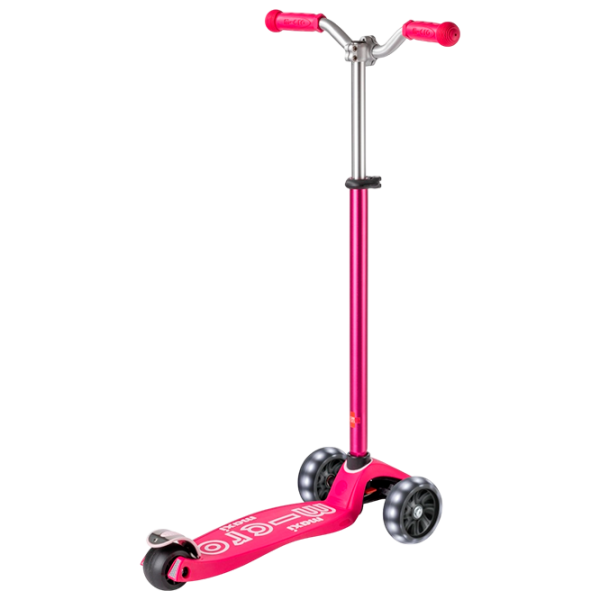 Trotinetă pentru copii cu trei roți Micro Maxi Deluxe Pro LED (MMD040) Pink 5 ani, 50 kg, Din PU photo 5