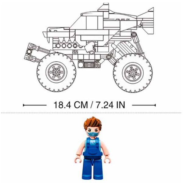 Constructor Sluban Monster Truck Blue Numărul de piese 273, 6+ photo 6