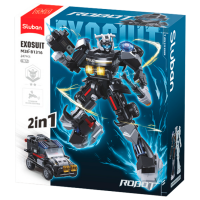 Constructor Sluban Robot police car Gray Numărul de piese 247, 6+