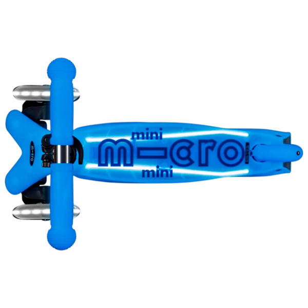 Trotinetă pentru copii cu trei roți Micro Mini Deluxe Glow LED Plus (MMD211) Artic Blue 2 ani, 50 kg, Din PU photo 3