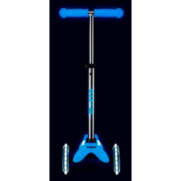 Trotinetă pentru copii cu trei roți Micro Mini Deluxe Glow LED Plus (MMD211) Artic Blue 2 ani, 50 kg, Din PU photo 5