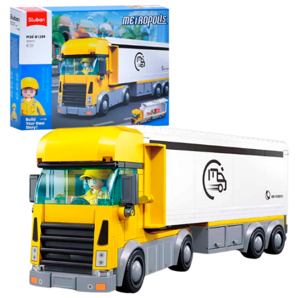 Constructor Sluban Delivery truck Yellow Numărul de piese 269, 6+ photo 3