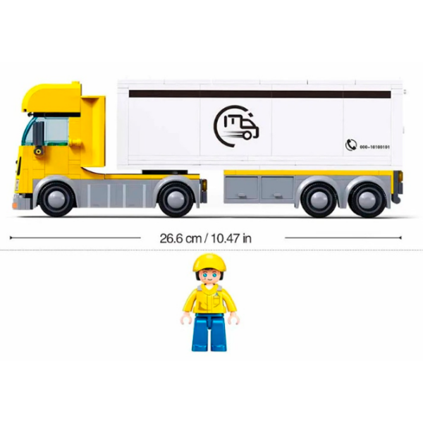 Constructor Sluban Delivery truck Yellow Numărul de piese 269, 6+ photo 6
