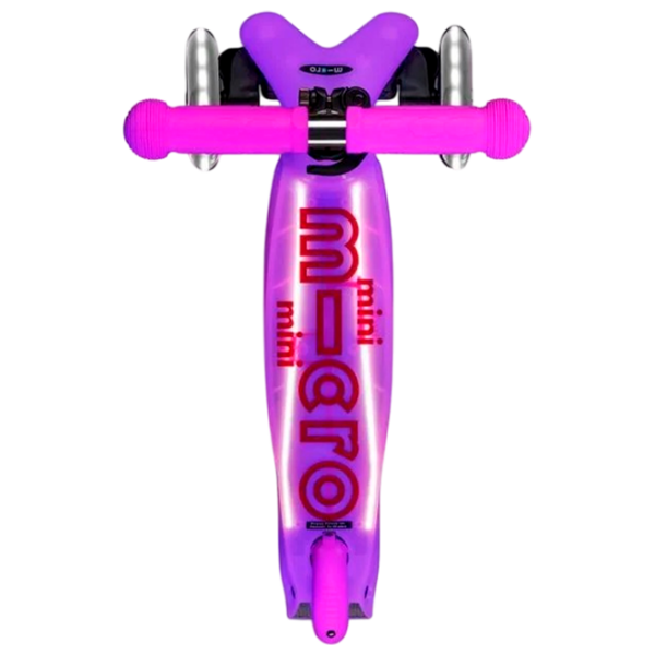 Trotinetă pentru copii cu trei roți Micro Mini Deluxe Glow LED (MMD217) Frosty Pink 2 ani, 50 kg, Din PU photo 2