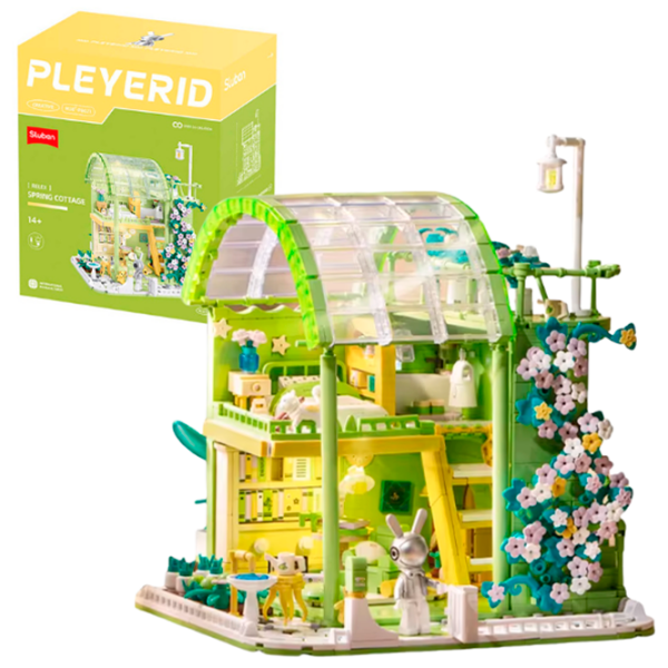 Constructor Sluban The spring cottage Green Numărul de piese 1416, 12+ photo 2