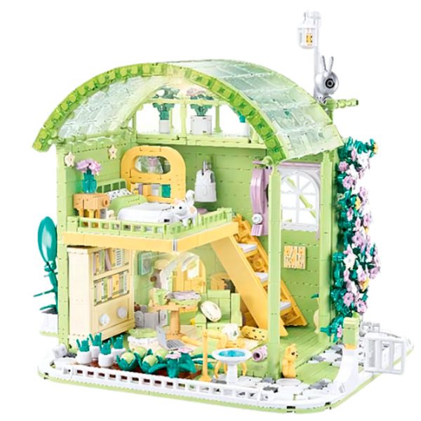 Constructor Sluban The spring cottage Green Numărul de piese 1416, 12+ photo 4